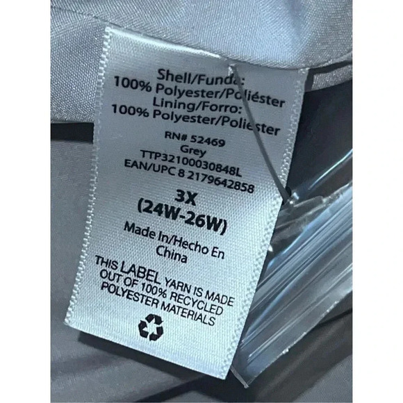 Time and Tru grey peacock sz 3X nwt Normcore Comfy Preppy - Picture 5 of 6